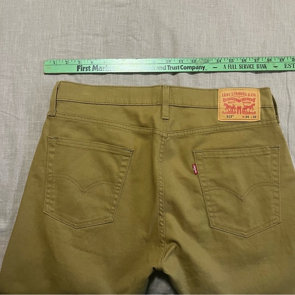 Levi's 513 Tan Bootcut Straight Leg Jeans Classic Style Never Worn Size 34 Mens - Picture 5 of 7